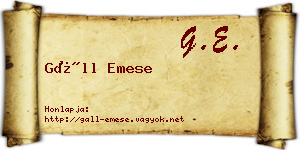 Gáll Emese névjegykártya